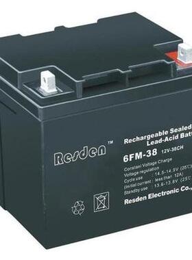 雷斯顿蓄电池12V38AHUPS铅酸免维护UPS直流屏太阳能发电路灯直销