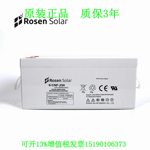 Rosen Solar蓄电池6-CHF-250(12V250AH)进口LED UPS设备电源 电瓶