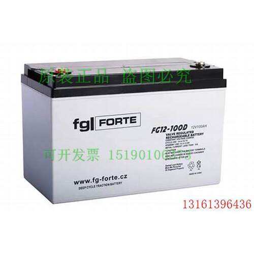 fglFORTE蓄电池FG12-100D(12V100AH)免维电源电瓶 UPS 医疗 船用