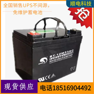 新款赛特铅酸免维护蓄电池BT-MAC 12v33ah 直流屏UPS电源