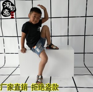 儿童摄影道具长方体正方体木墩拍X照道具影楼新款创意产品拍摄道
