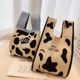 Оригинальная трикотажная шерстяная сумка для ланча, ведро, жилет, в корейском стиле