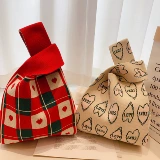 Оригинальная трикотажная шерстяная сумка для ланча, ведро, жилет, в корейском стиле