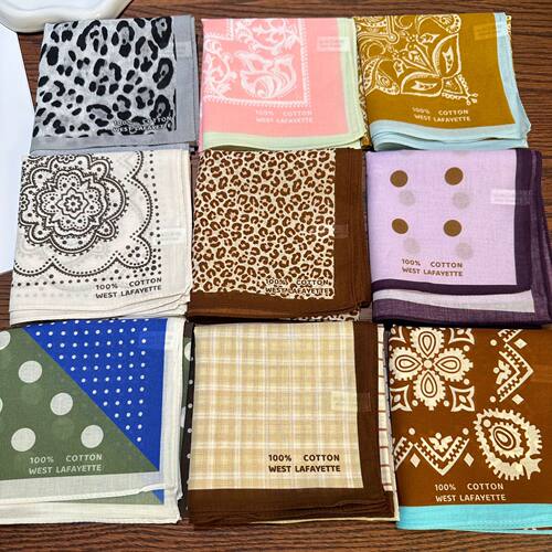 韩版春秋纯棉55cm小方巾女文艺丝巾百搭装饰领巾薄款头巾发带围巾