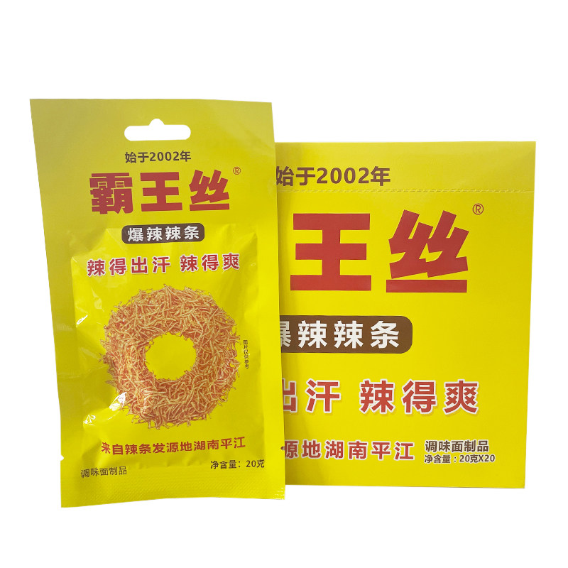 霸王丝爆辣辣条童年怀旧零食辣丝图片