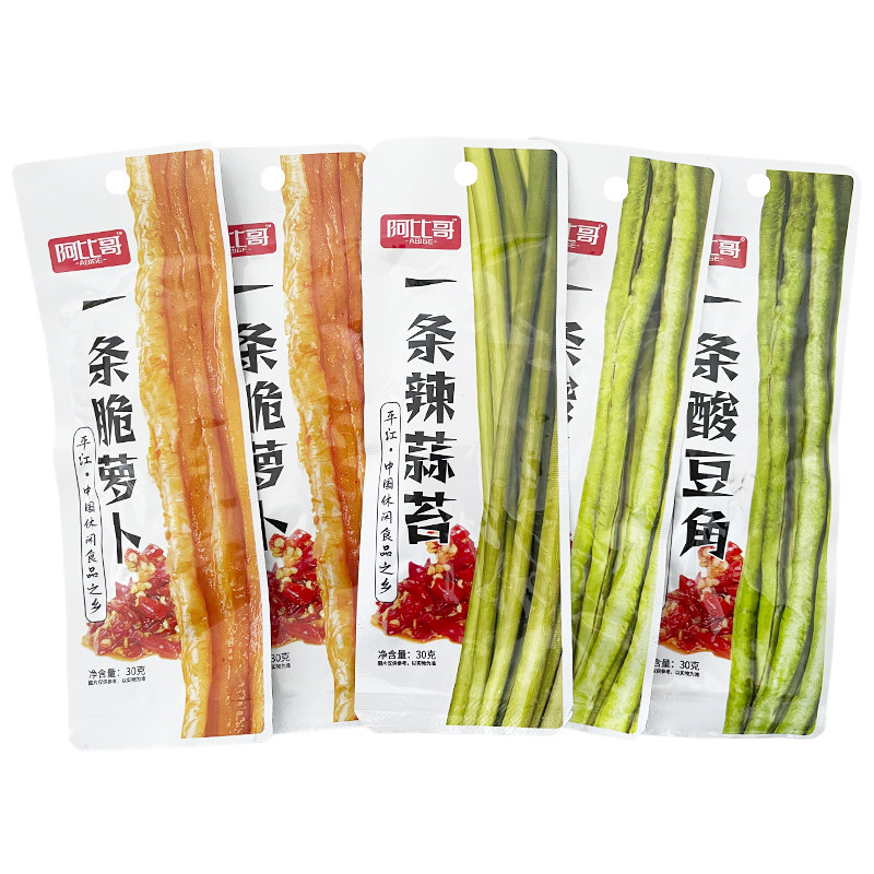 酸豆角香辣蒜苔酱腌休闲零食小吃