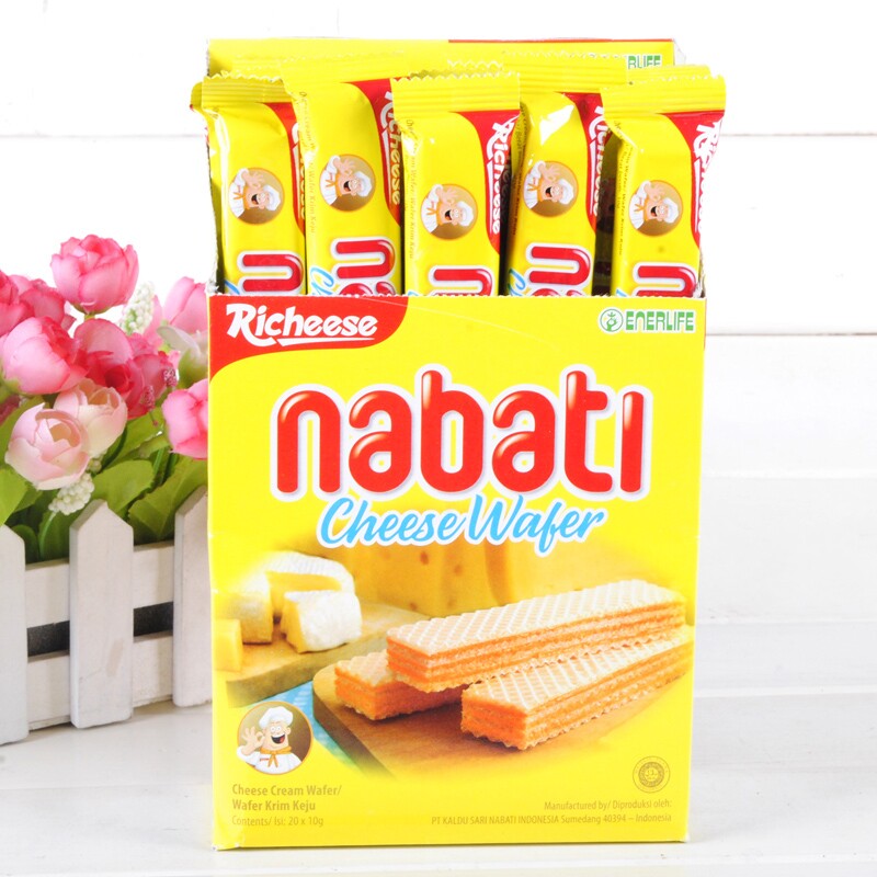印尼进口丽芝士威化饼干200g纳宝帝nabati奶酪味夹心网红小吃零食