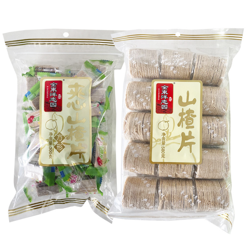 金东洋恋园夹心山楂片袋装山楂饼果丹皮小零嘴蜜饯果糕类休闲零食
