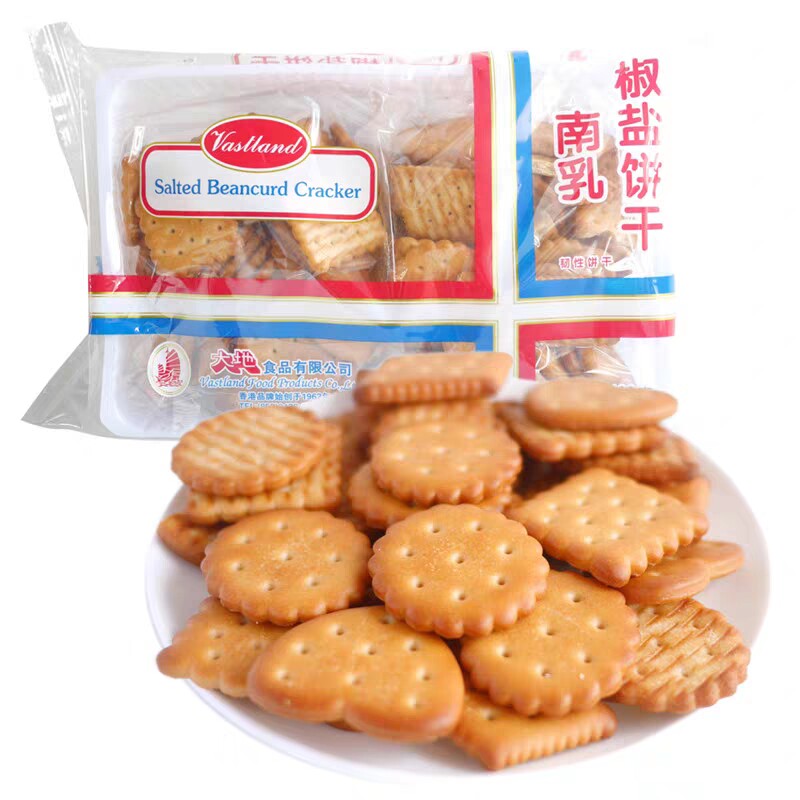 大地食品 南乳椒盐饼干 正宗大地饼干400g办公室零食包装饼干