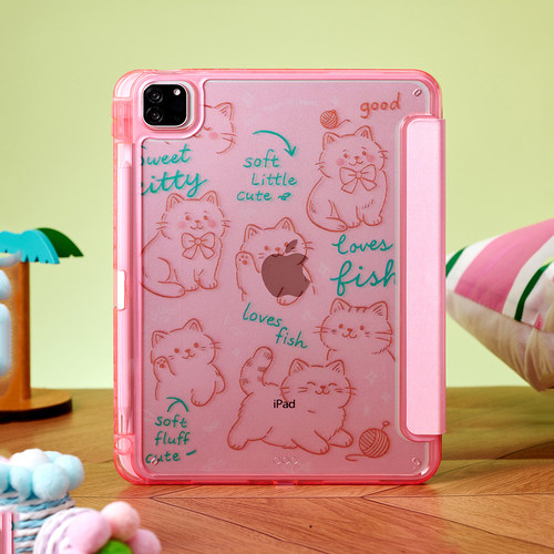粉色猫咪适用ipadmini7保护套