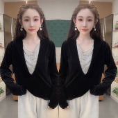 时尚 气质重工高端时尚 新款 2026春季 轻奢精致百搭显瘦上衣女 打底衫