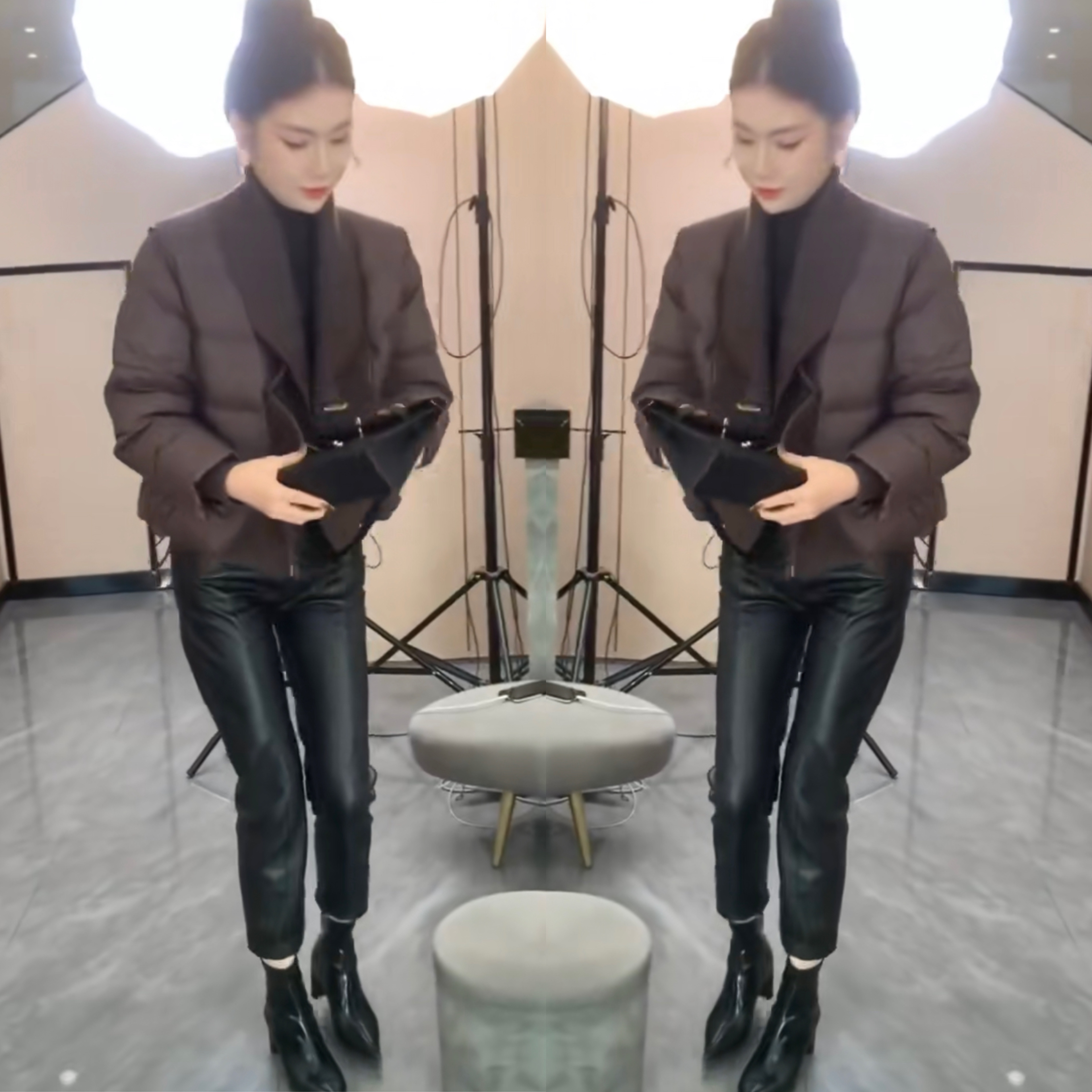 韩版时尚简约高级感洋气短款棉服