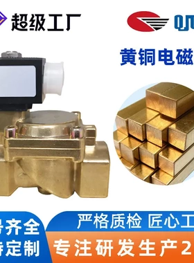 2252015先导膜片式黄铜电磁阀DN15 G1/2四分接口水用黄铜电磁阀