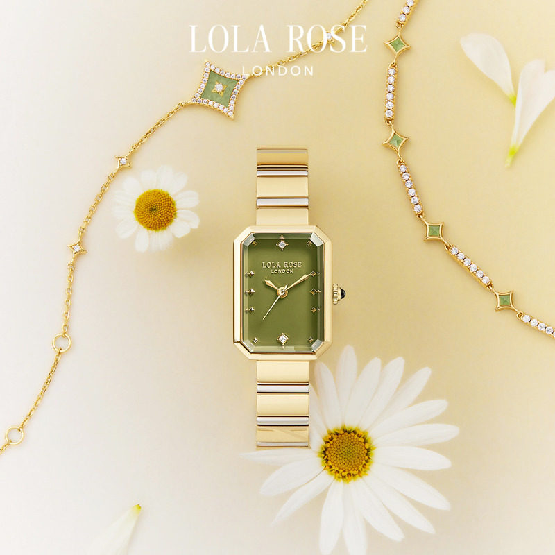 【汤唯同款】LolaRose罗拉玫瑰方糖小绿表轻奢手表女款生日礼物