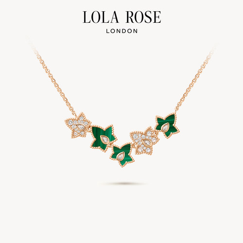 Lola Rose罗拉玫瑰常青藤五叶项链轻奢高级孔雀石生日礼物