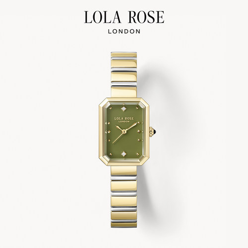 【618开卖】Lola Rose罗拉玫瑰新款方糖小绿表手表女士腕表高级