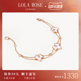 爆款 Lola 常青藤三叶手链新款 复古时尚 Rose罗拉玫瑰新款 生日礼物