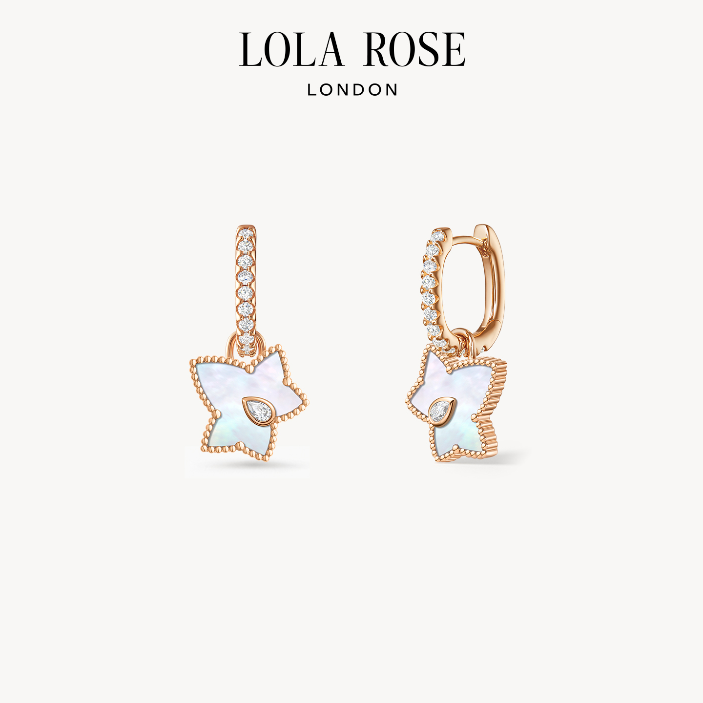 [新品上市]Lola Rose罗拉玫瑰常青藤耳饰女款白母贝生日礼物