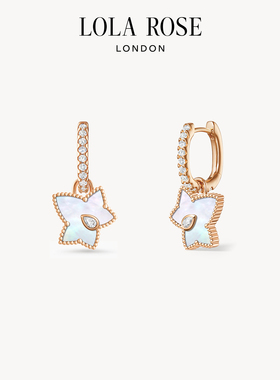 Lola Rose罗拉玫瑰常青藤耳饰女款白母贝生日礼物