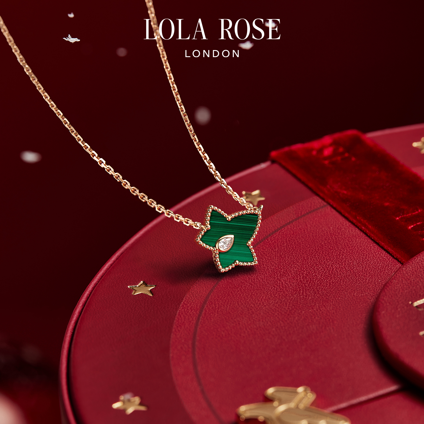 LolaRose常青藤孔雀石项链女