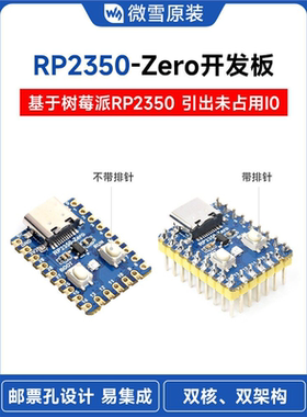 RP2350-Zero 树莓派pico 2微控制器嵌入式开发板 Type-C接口