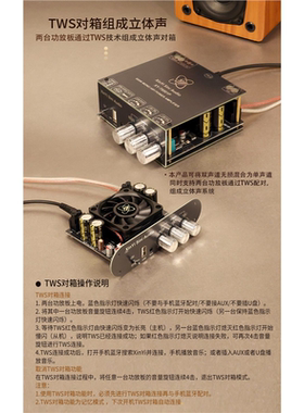 XY-T6001P单声道600W蓝牙功放板模块高低音TWS真无线对箱TPA3255