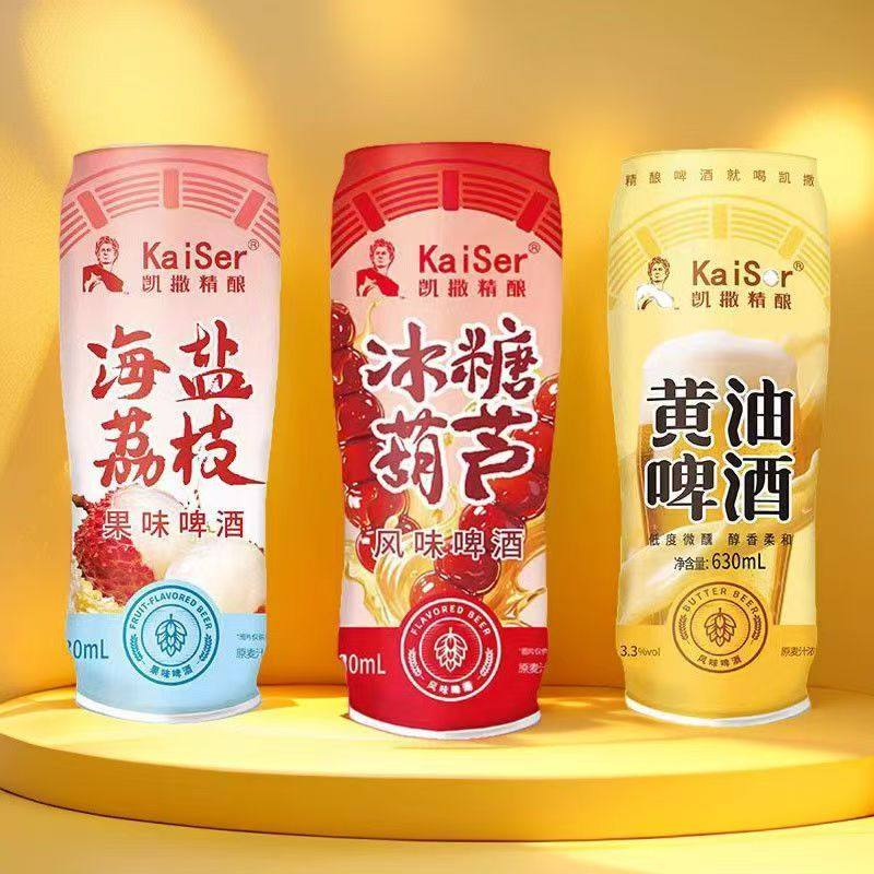凯撒王精酿果味啤酒630ml*2/4罐图片