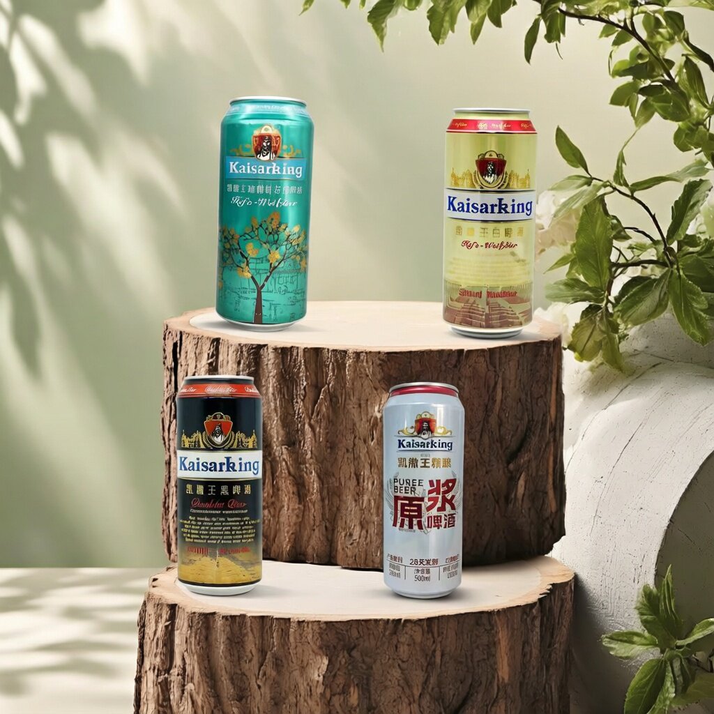 凯撒王精酿啤酒500ml*24罐/（2提装）精酿桂花啤酒黑啤原浆白啤酒