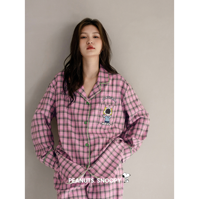 贝妍史努比女士柔软棉睡衣可外穿