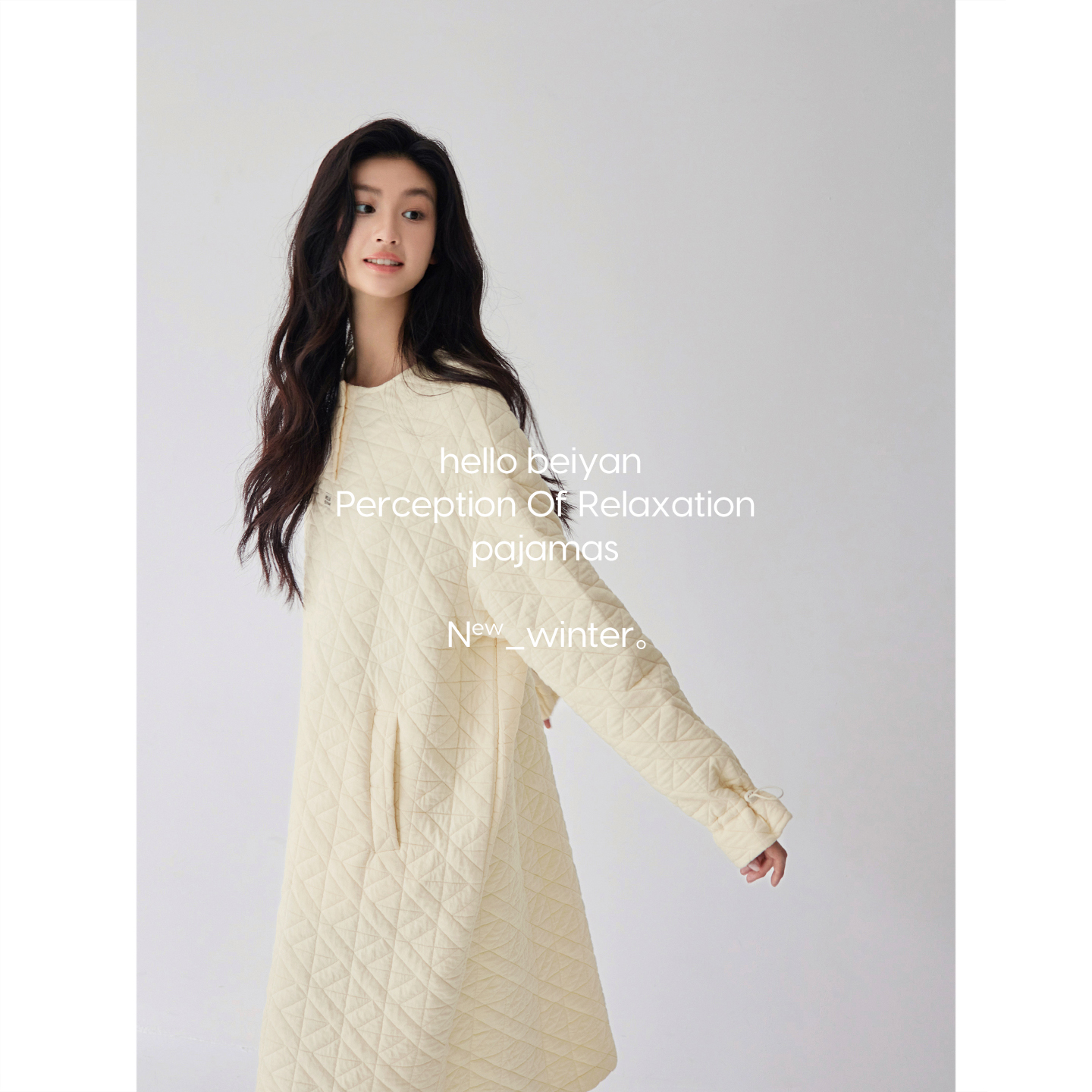 贝妍加厚夹层保暖女士睡裙