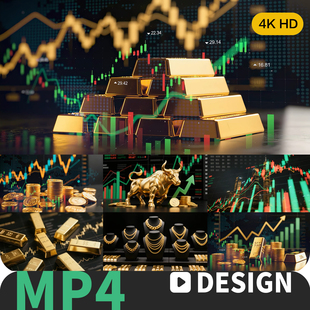 金价上涨黄金价格走势股票市场金融曲线金钱财富经济贸易视频素材