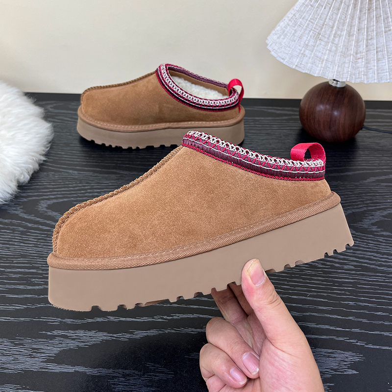 民族风秋冬雪地靴手工编织保暖