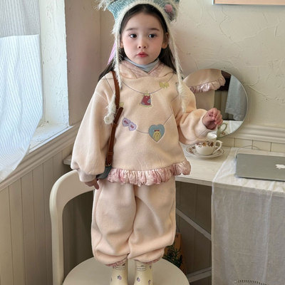 女童秋冬套装儿童保暖可爱卫衣潮