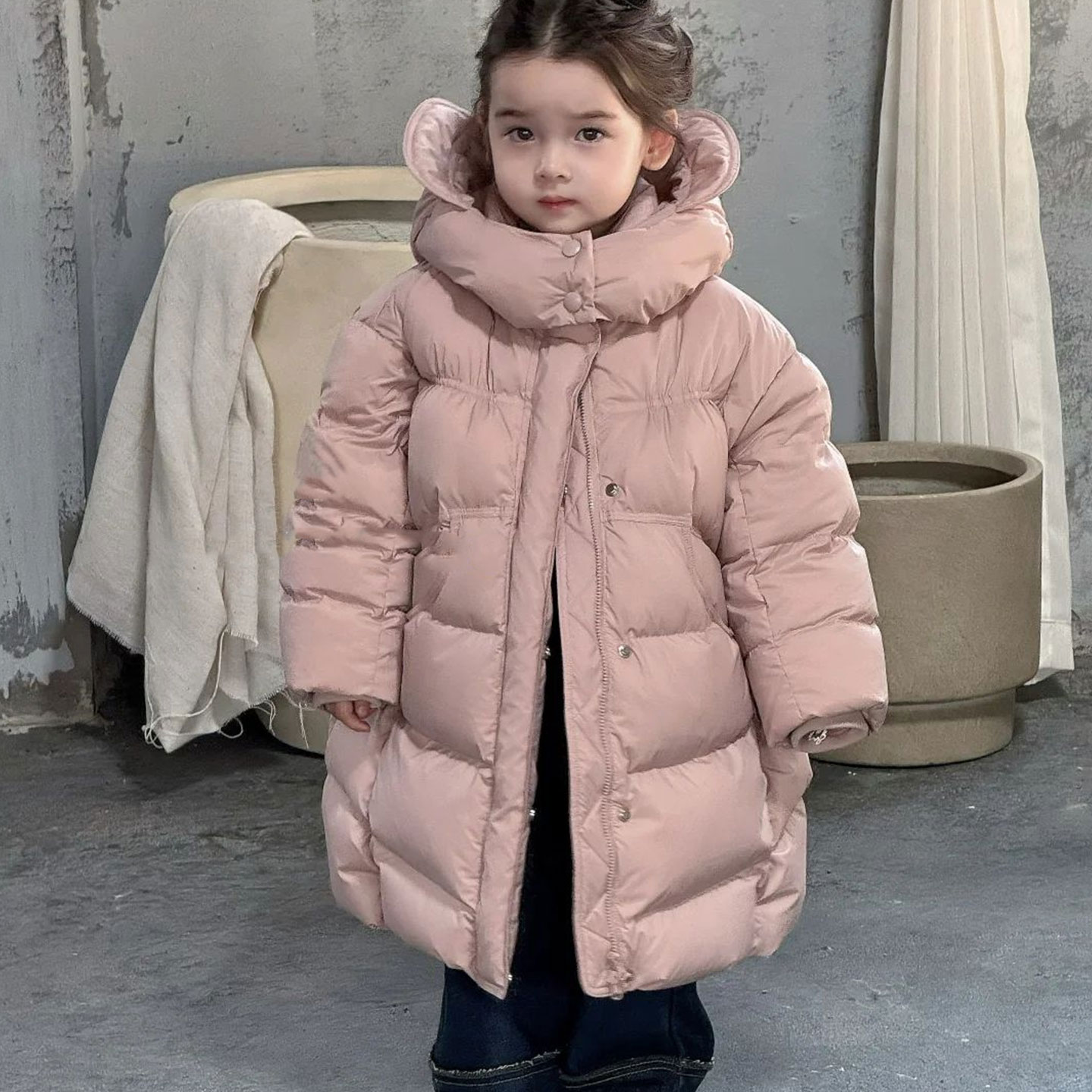 女童羽绒服儿童秋冬长款保暖外套