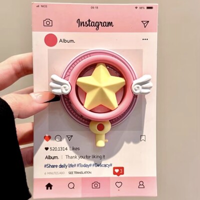 硅胶黄星星仙女棒磁吸支架适用MagSafe手机强力吸附桌面懒人支架