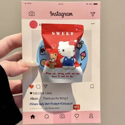 立体kitty猫糖果包磁吸支架适用MagSafe手机强力吸附桌面懒人支架