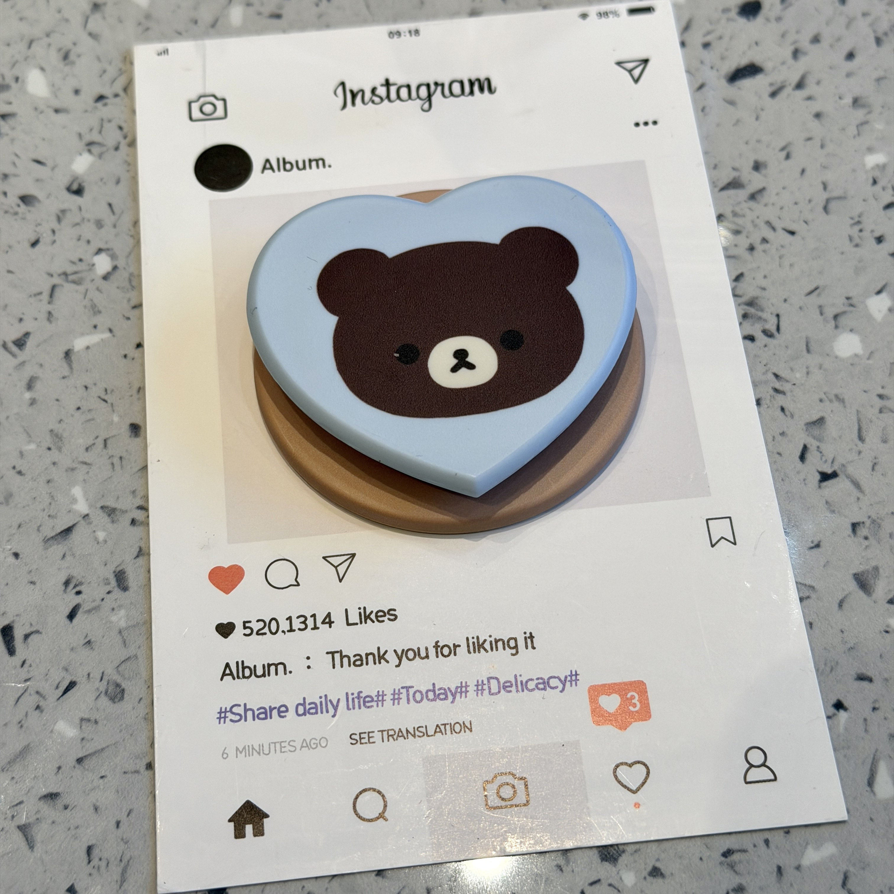 ins蓝色爱心轻松熊磁吸支架适用MagSafe手机强力吸附桌面懒人支架,3C数码配件,手机支架/手机座,淘宝优惠券,粉丝福利购,淘宝优惠卷