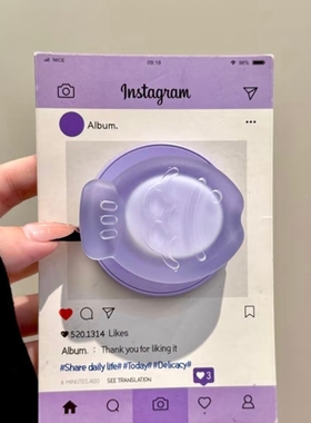 ins紫色糖心鲷鱼烧磁吸支架适用MagSafe手机强力吸附桌面懒人支架