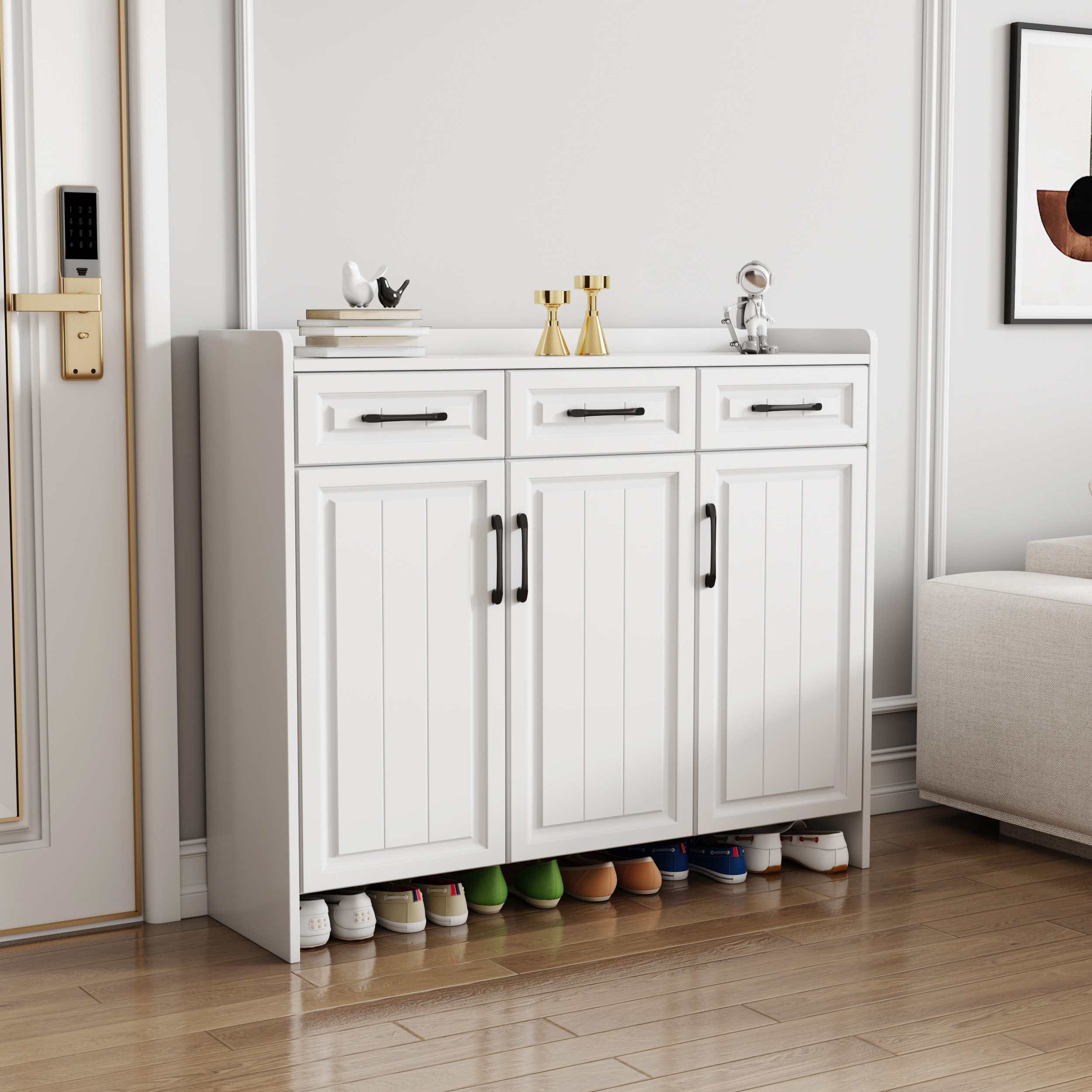 鞋柜家用门口大容量衣帽架玄关柜一体入户走廊2024新款爆款鞋架子,住宅家具,鞋柜,淘宝优惠券,粉丝福利购,淘宝优惠卷