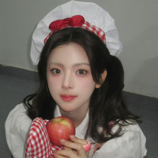 原创hellokitty厨师帽可爱拍照道具料理鼠王cos云朵帽杨超越同款