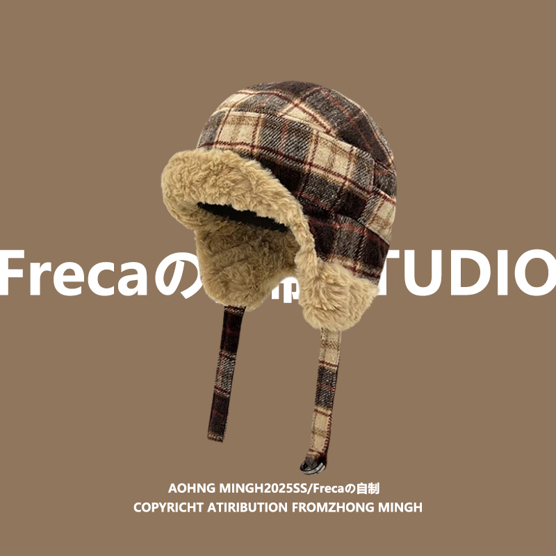 加绒加厚保暖护耳帽男女情侣款