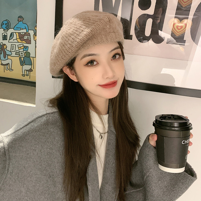 羊毛贝雷帽女毛绒绒马海毛针织帽慵懒显脸小羊毛线画家蓓蕾帽子潮,服饰配件/皮带/帽子/围巾,帽子,淘宝优惠券,粉丝福利购,淘宝优惠卷