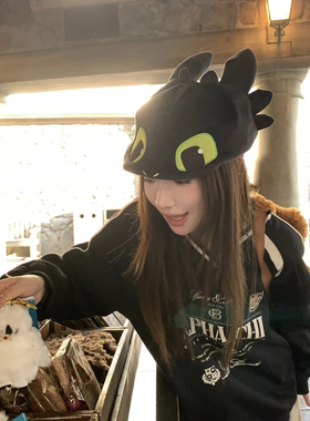 驯龙高手无牙仔帽子北京环球影城同款秋冬卡通可爱情侣拍照套头帽