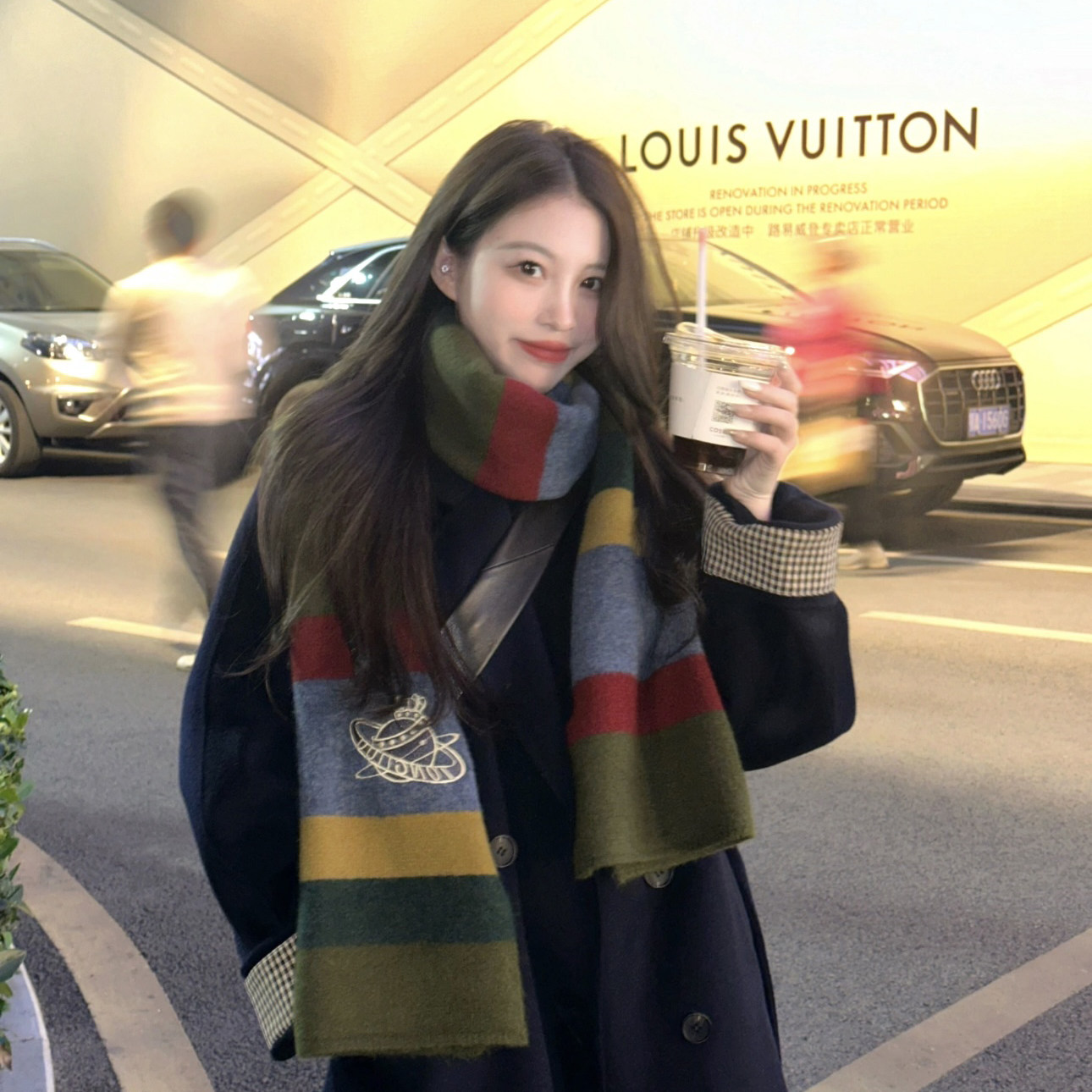 星球刺绣拼色针织围巾女秋冬季设计感情侣加厚保暖百搭披肩围脖潮,服饰配件/皮带/帽子/围巾,围巾/丝巾/披肩,淘宝优惠券,粉丝福利购,淘宝优惠卷