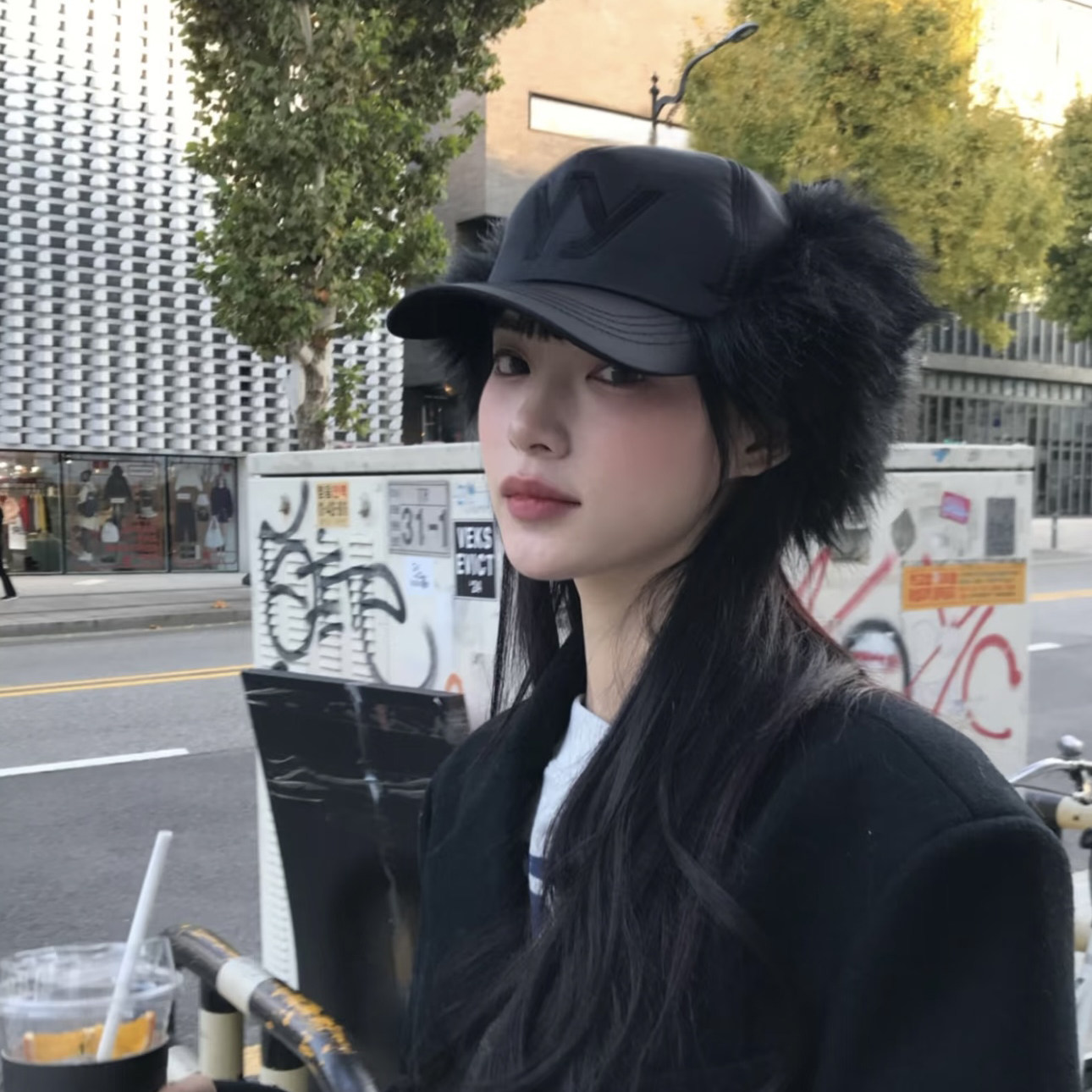 宁艺卓同款黑色yy帽子仿皮草秋冬保暖棒球帽显脸小新款时尚百搭,服饰配件/皮带/帽子/围巾,帽子,淘宝优惠券,粉丝福利购,淘宝优惠卷