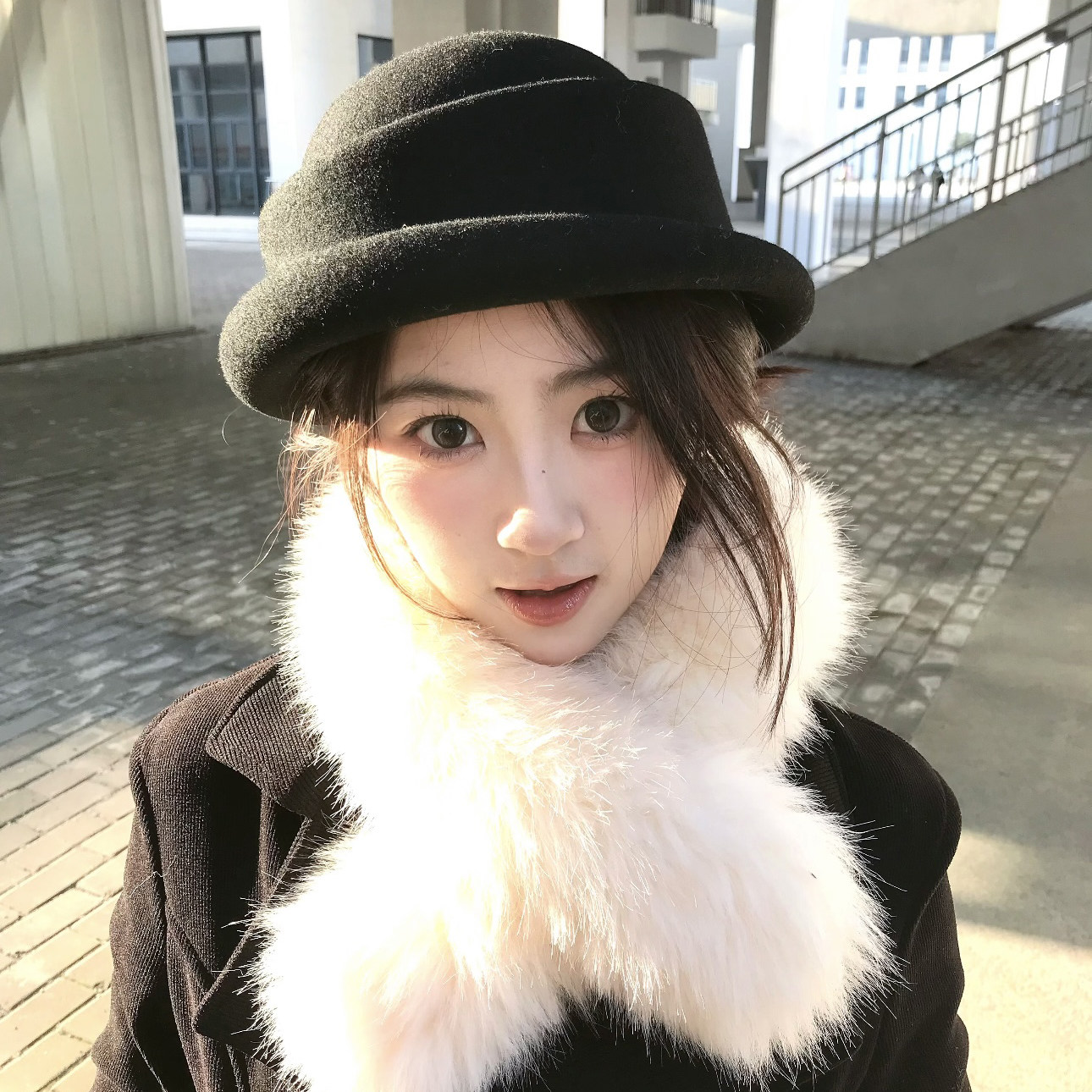 【矜贵羊毡帽】富家千金风黑色复古卷边礼帽女显脸小秋冬羊毛盆帽,服饰配件/皮带/帽子/围巾,帽子,淘宝优惠券,粉丝福利购,淘宝优惠卷