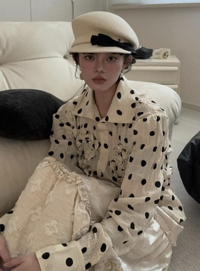 纯羊毛八角贝雷帽女秋冬英伦风高级感千金礼帽气质显脸小马术帽子