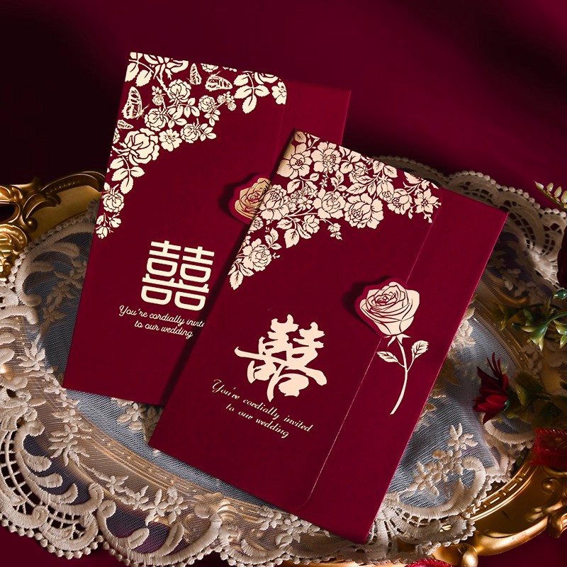 结婚邀请函定制打印高级简约新款