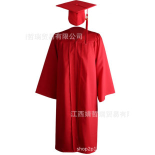 学士袍 高中大学毕业典礼拍照表演服美国校服套装 美国高中毕业服