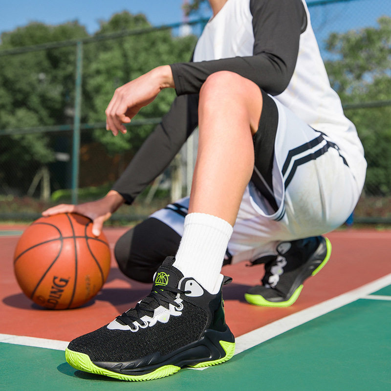 贝踏篮球鞋男生大码运动鞋实战减震耐磨防滑跑步46码轻便网面黑白,运动鞋new,篮球鞋,淘宝优惠券,粉丝福利购,淘宝优惠卷